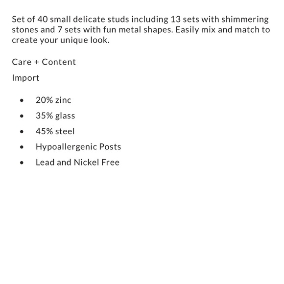 NEW Free People tiny stud earring set - Picture 3 of 3